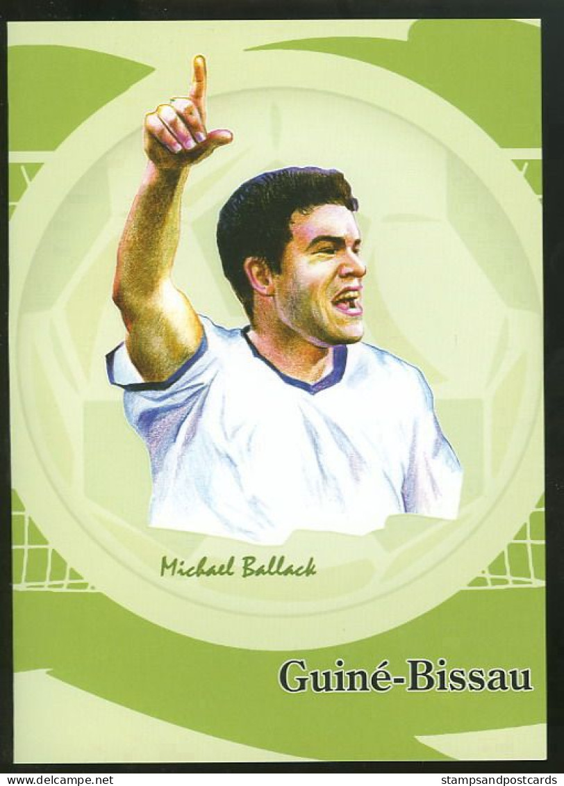 Football Allemagne 2006 Coupe Du Monde Carnet Michael Ballack Guinée Bissau Soccer Germany 2006 W. Cup Bkl Guinea Bissau - 2006 – Germany