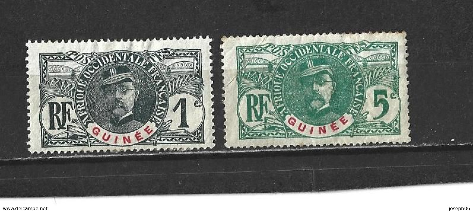 GUINEE   1900  Y.T. N° 33  à  47 NEUF*  Incomplet   Trace De Charnière - Unused Stamps