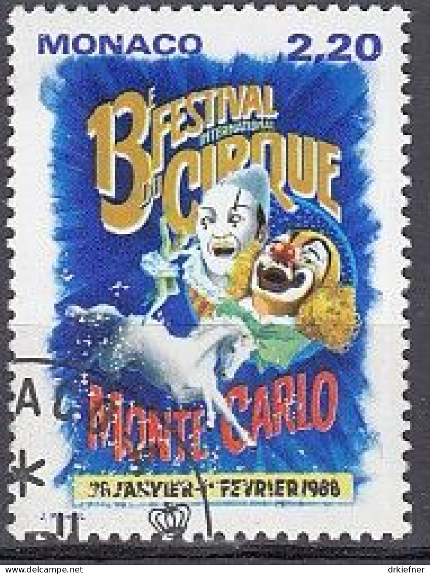 MONACO  1825, Gestempelt, Zirkusfestival, 1987 - Gebruikt
