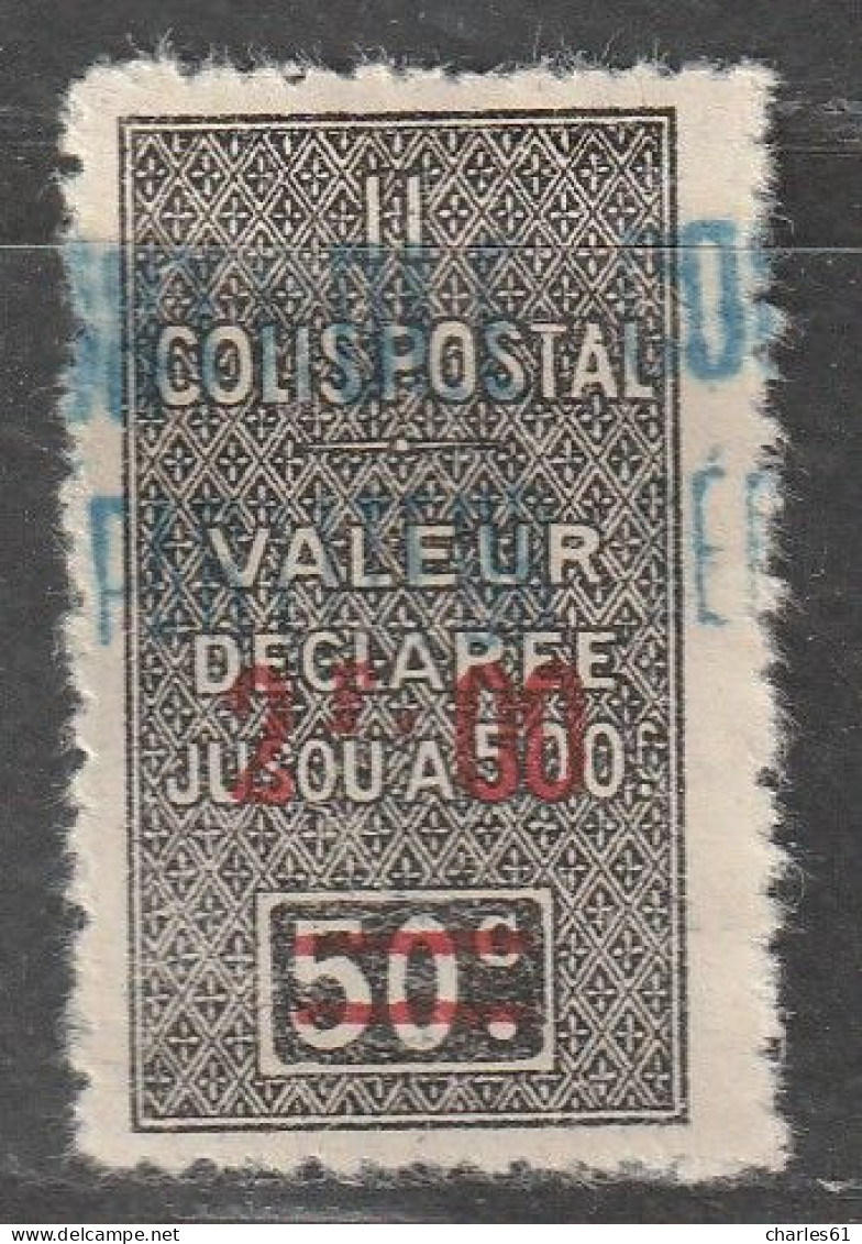 ALGERIE - COLIS POSTAUX - N°18a * (1927) 2f Sur 50c Noir , Surcharge Rouge. - Colis Postaux