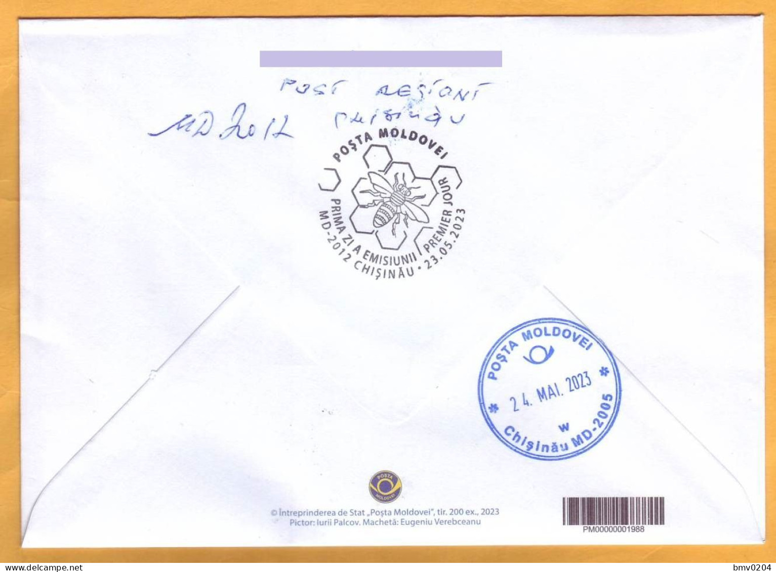 2023  Moldova Moldavie    FDC „Apiculture. Protect The Bees - Protect Life On Earth!” - Moldavie