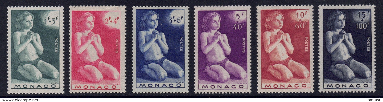 Monaco // 1946 // Prière D'enfant Timbres Neufs** MNH  No. Y&T 287 à 292 - Neufs