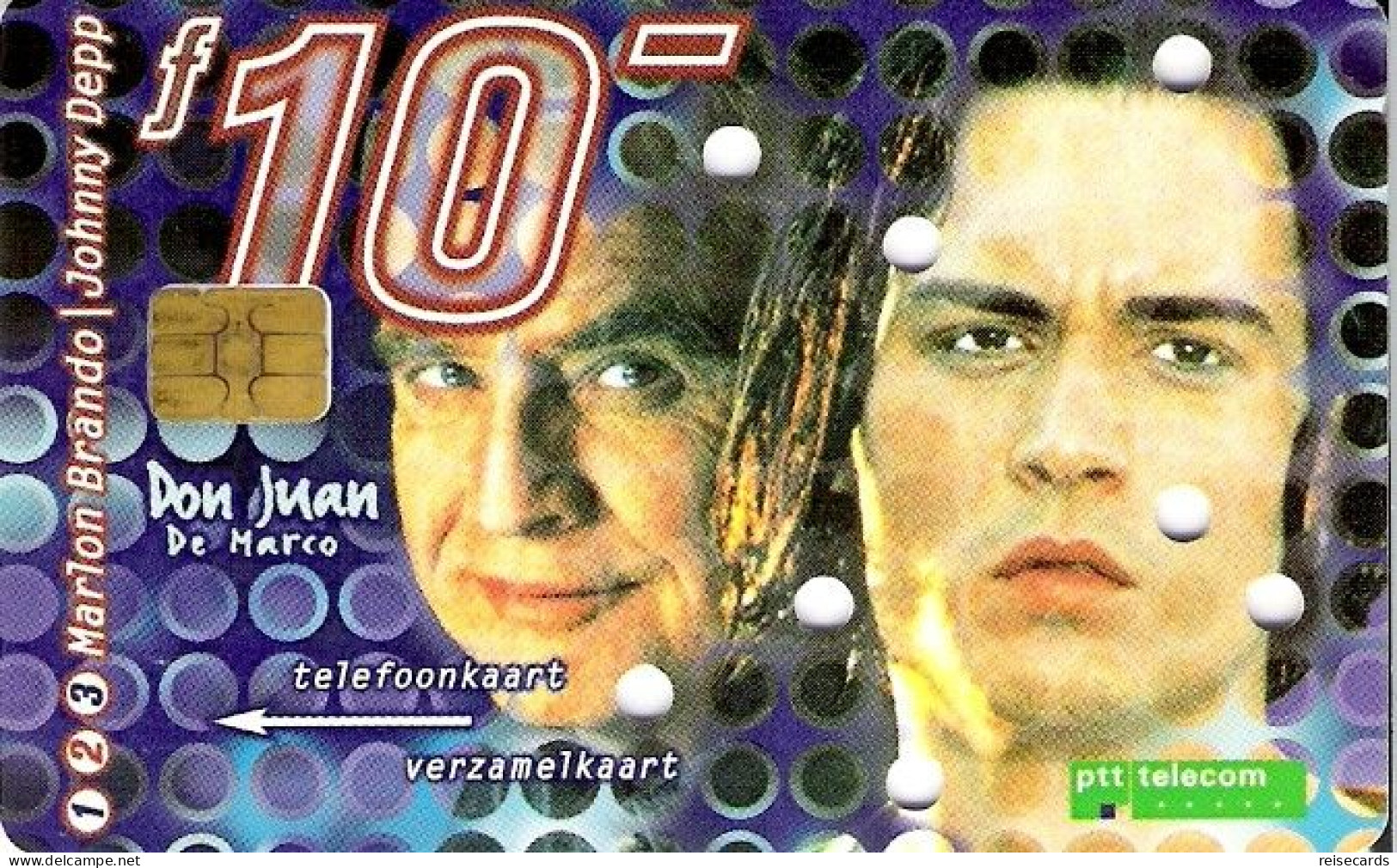 Netherlands: Ptt Telecom - 1997 Cinema, Marlon Brando, Johnny Depp - Publiques