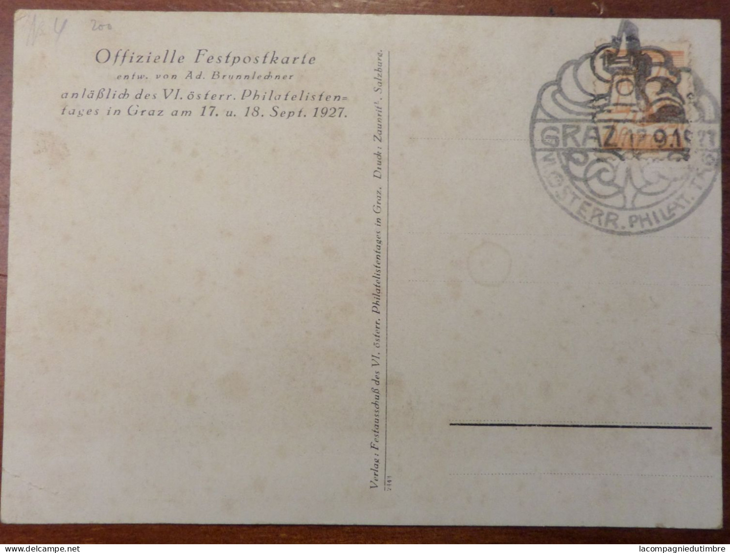 Autriche Carte Postale Exposition Philatélique De Graz 1927. TB Et Rare! - Storia Postale