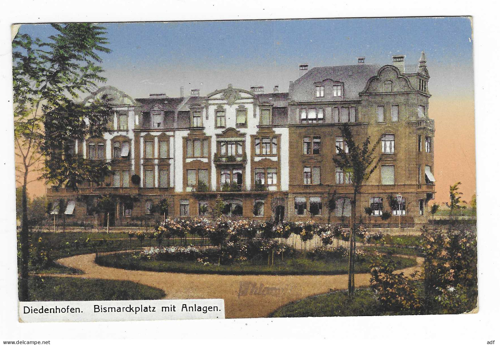 CPA THIONVILLE, DIEDENHOFEN, BISMARCKPLATZ MIT ANLAGEN, MOSELLE 57 - Thionville