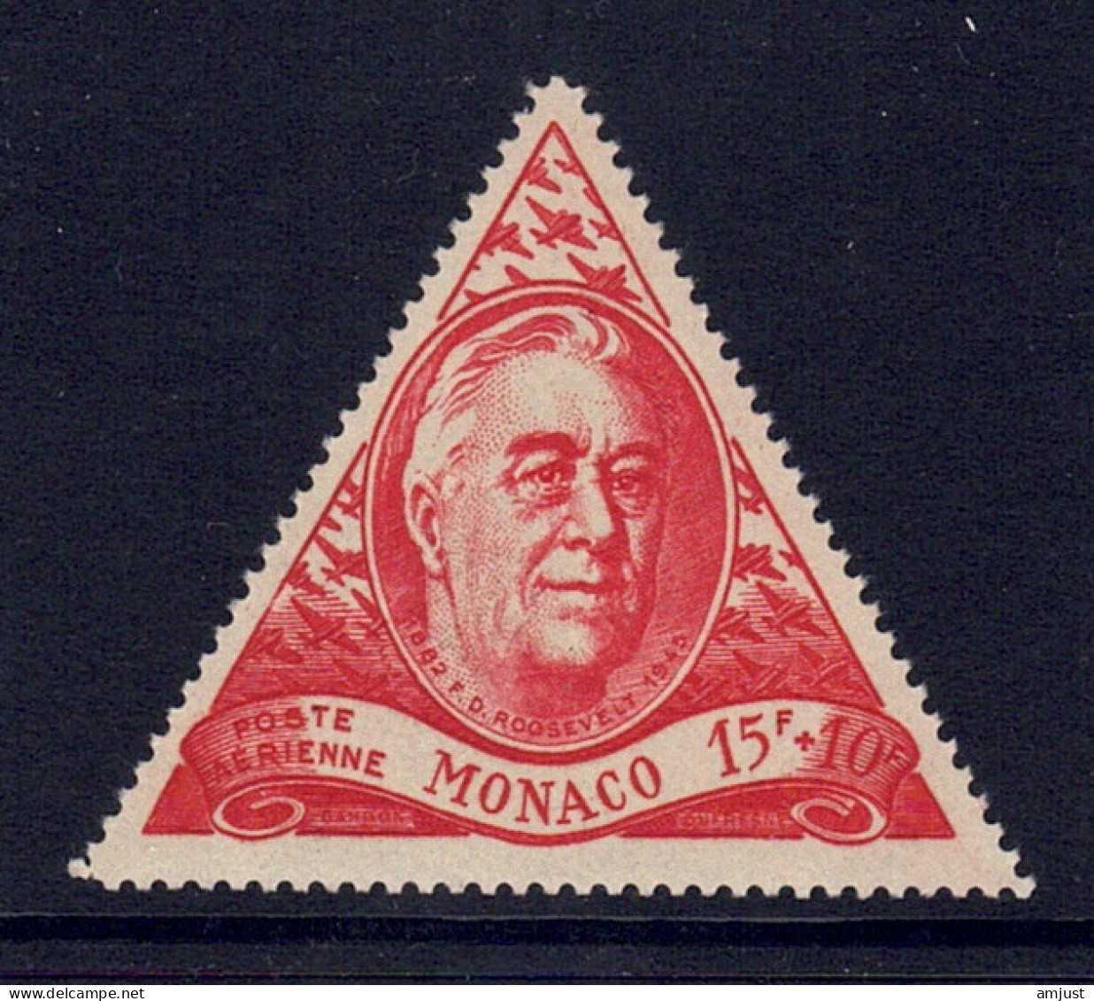 Monaco // 1946 Poste Aérienne // Hommage Président Roosvelt Timbres Neufs** MNH  No. Y&T 21 - Poste Aérienne