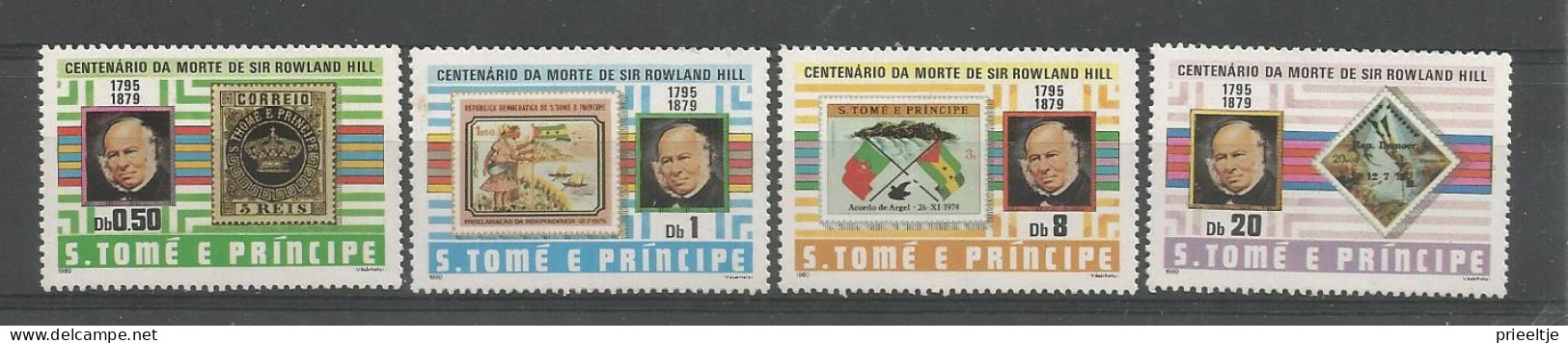 St Tome E Principe 1980 Sir Rowland Hill Centenary   Y.T. 590/593 ** - São Tomé Und Príncipe