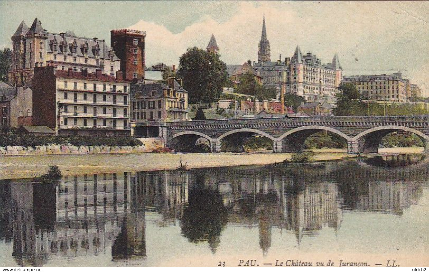 AK Pau - Le Château Vu De Jurancon - Feldpost 1915   (69250) - Pau
