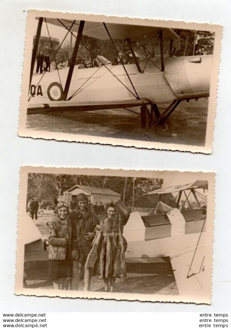 Carte Photo Bi-Plan  Aviation Civile Stamp SV4 Voltige Femme Pilote - Flieger