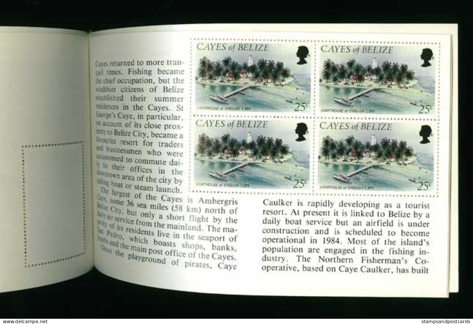 Cayes Of Belize 1984 Carnet Histoire Phare De English Cave Lighthouse Cayes Of Belize History Booklet MNH - Lighthouses