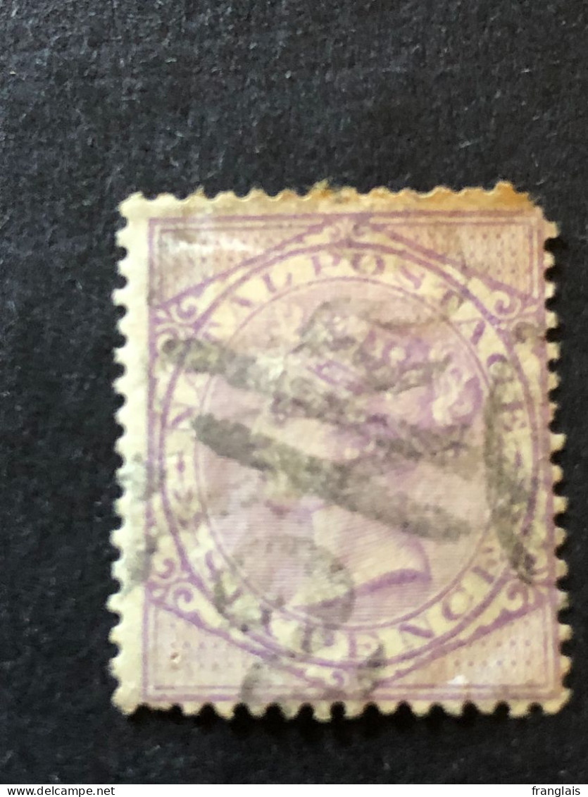 NATAL  SG 70  6d Bright Reddish Violet  FU - Natal (1857-1909)