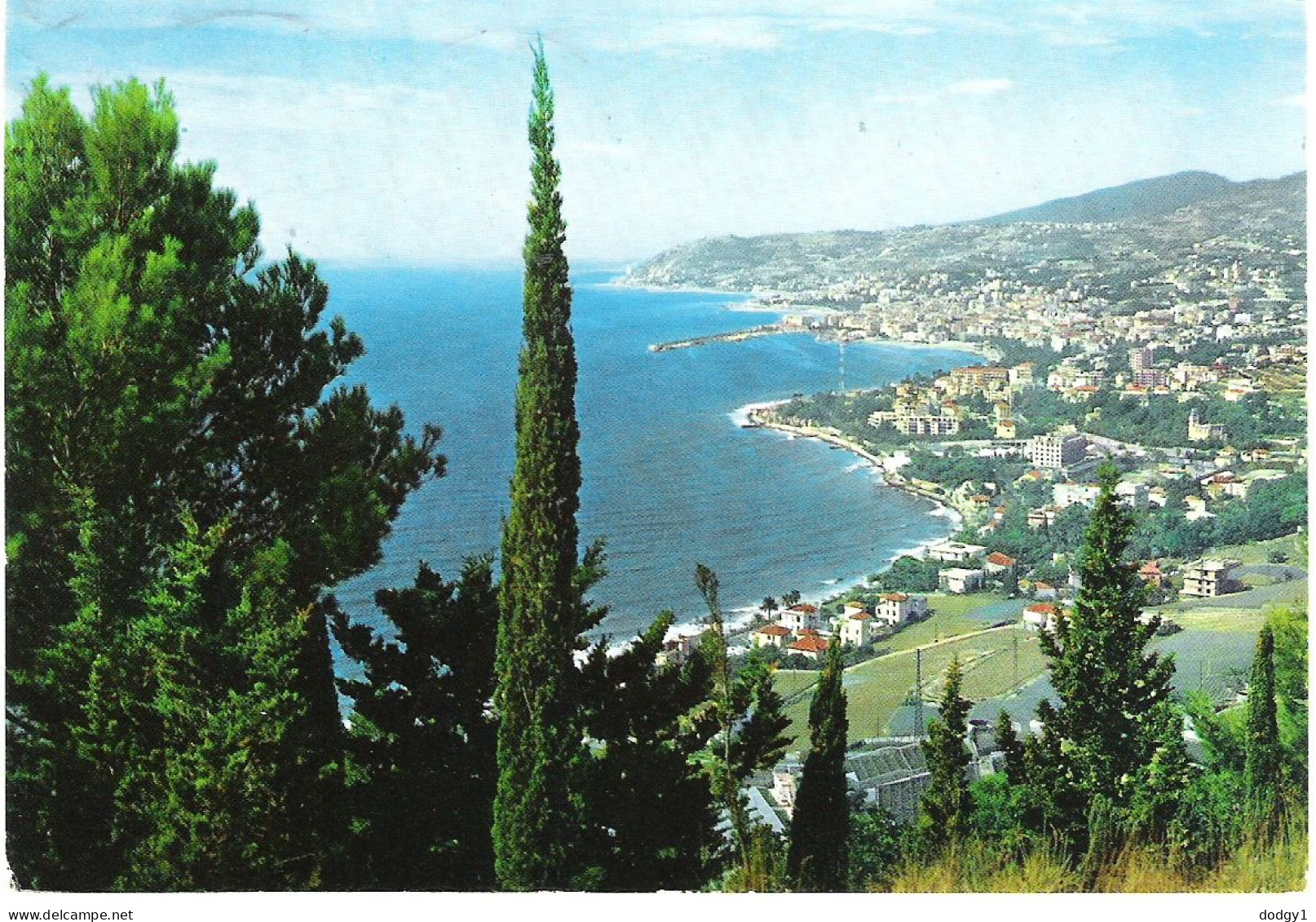 PANORAMIC VIEW OF SAN REMO, ITALY. Circa 1966 USED POSTCARD My4 - San Remo