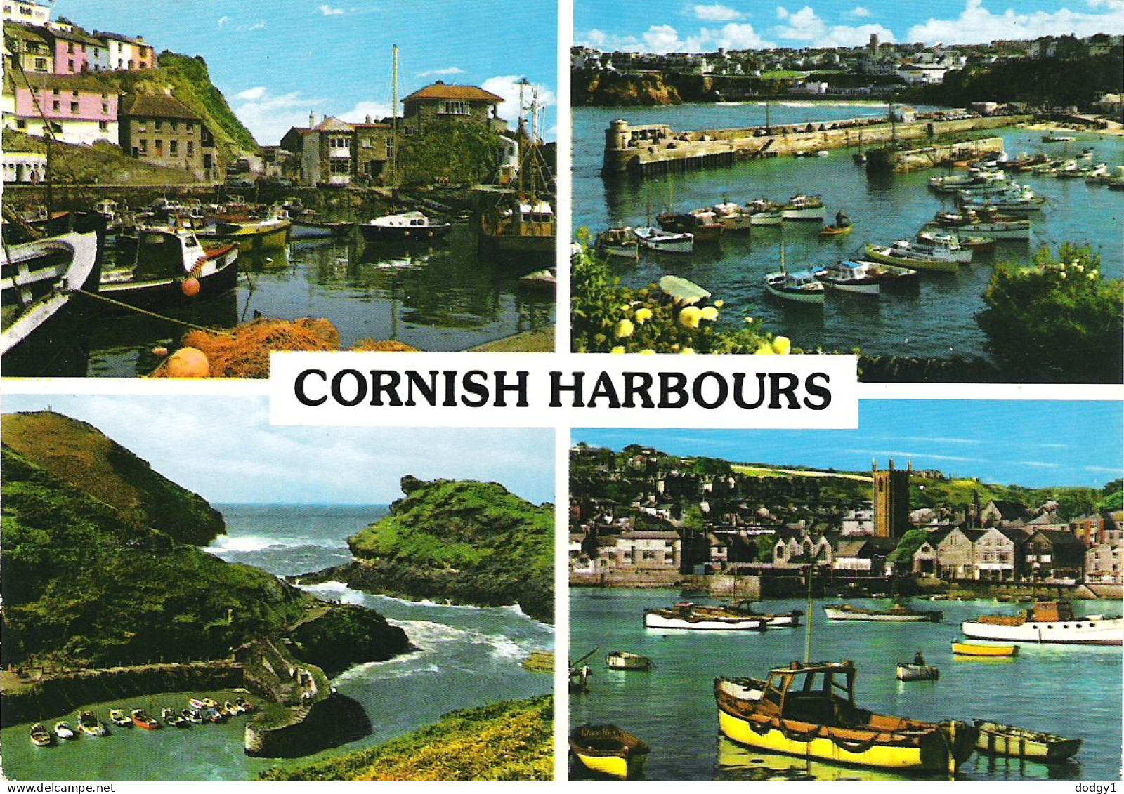 CORNISH HARBOURS, CORNWALL, ENGLAND. USED POSTCARD My4 - Sonstige & Ohne Zuordnung