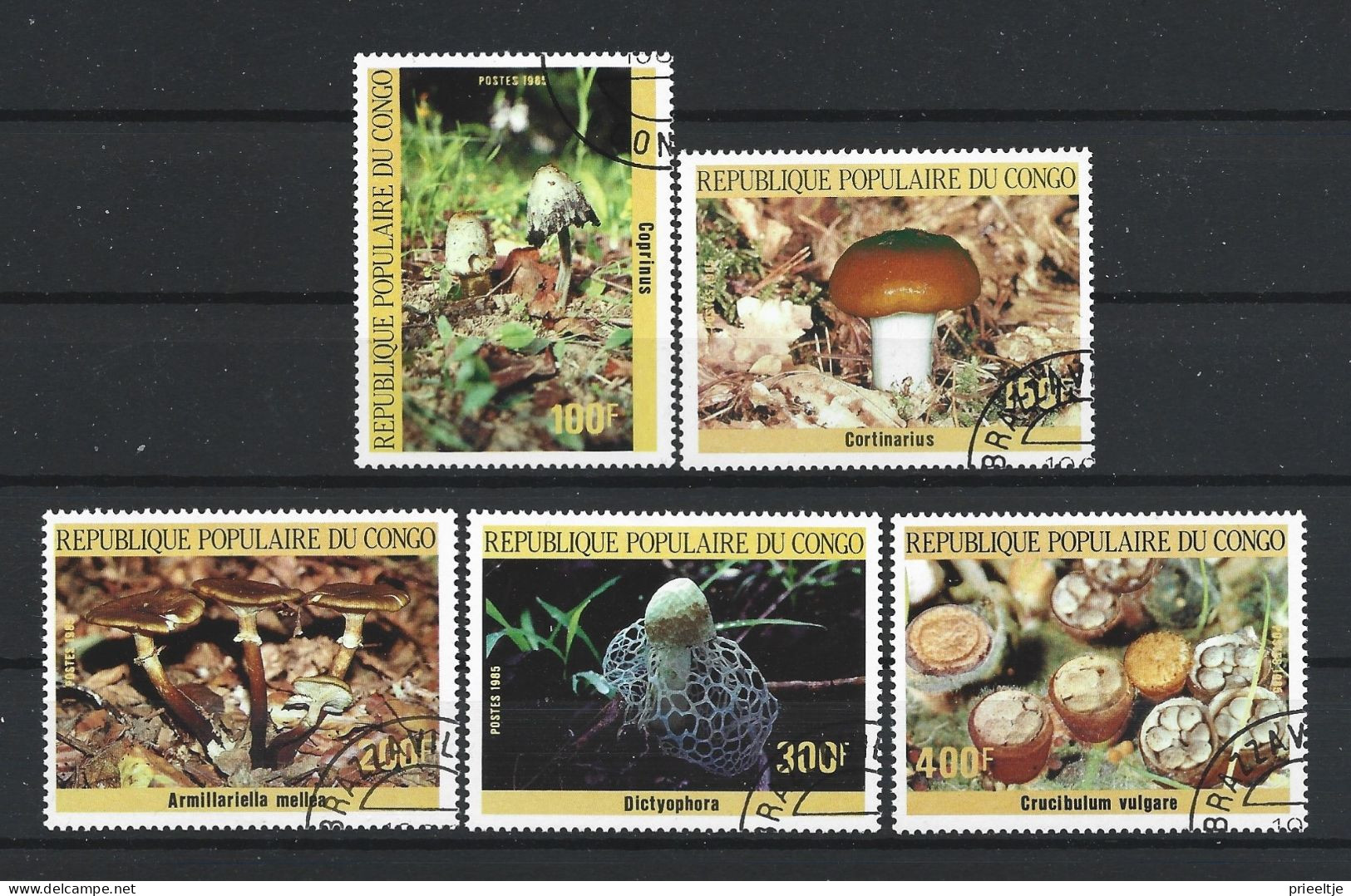 Congo Rep. 1985 Mushrooms Y.T. 764/768 (0) - Usati