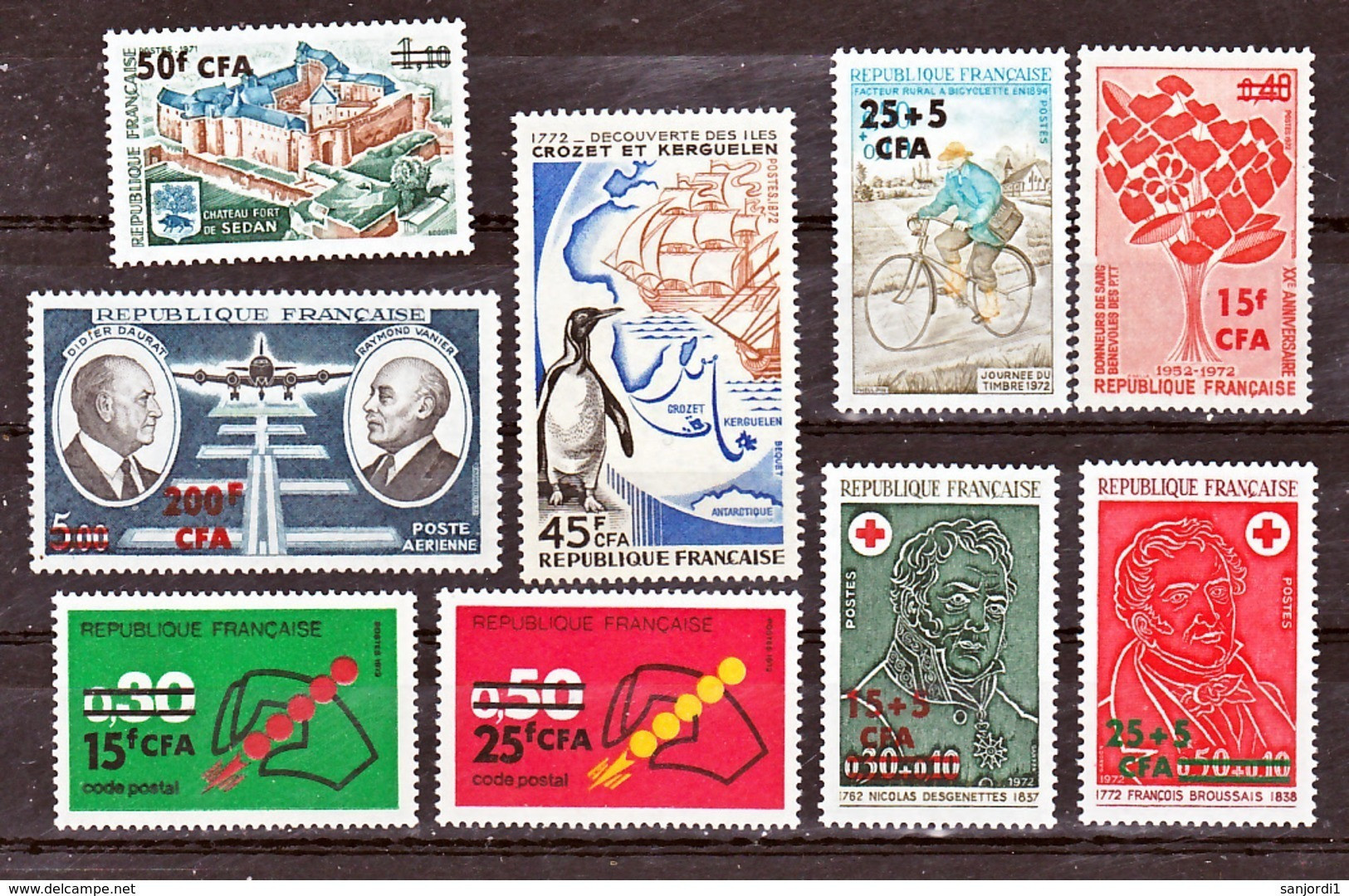 Réunion 1972 Année Complète Poste Et PA Neuf ** TB MnH Sin Charmela Cote 19.25 - Nuevos