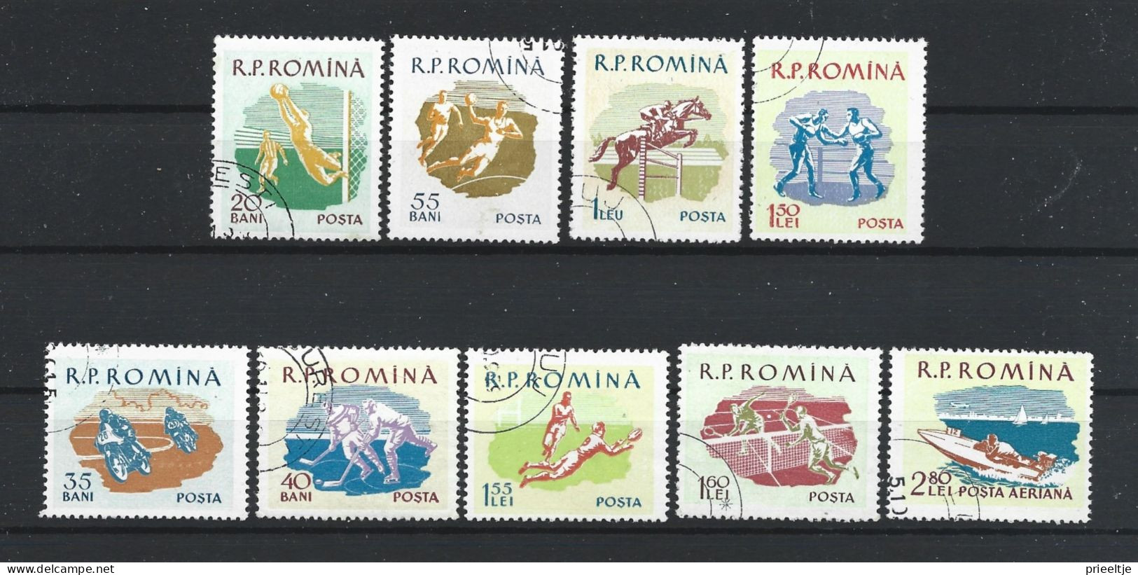 Romania 1959 Sports Y.T. 1643/1650 + A 103 (0) - Usati