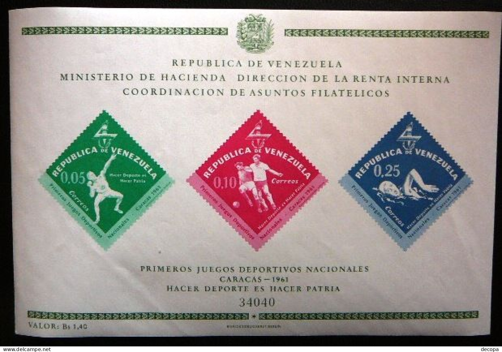 (dcos-120)    Venezuela   Mi Bloc 8 - Altri & Non Classificati