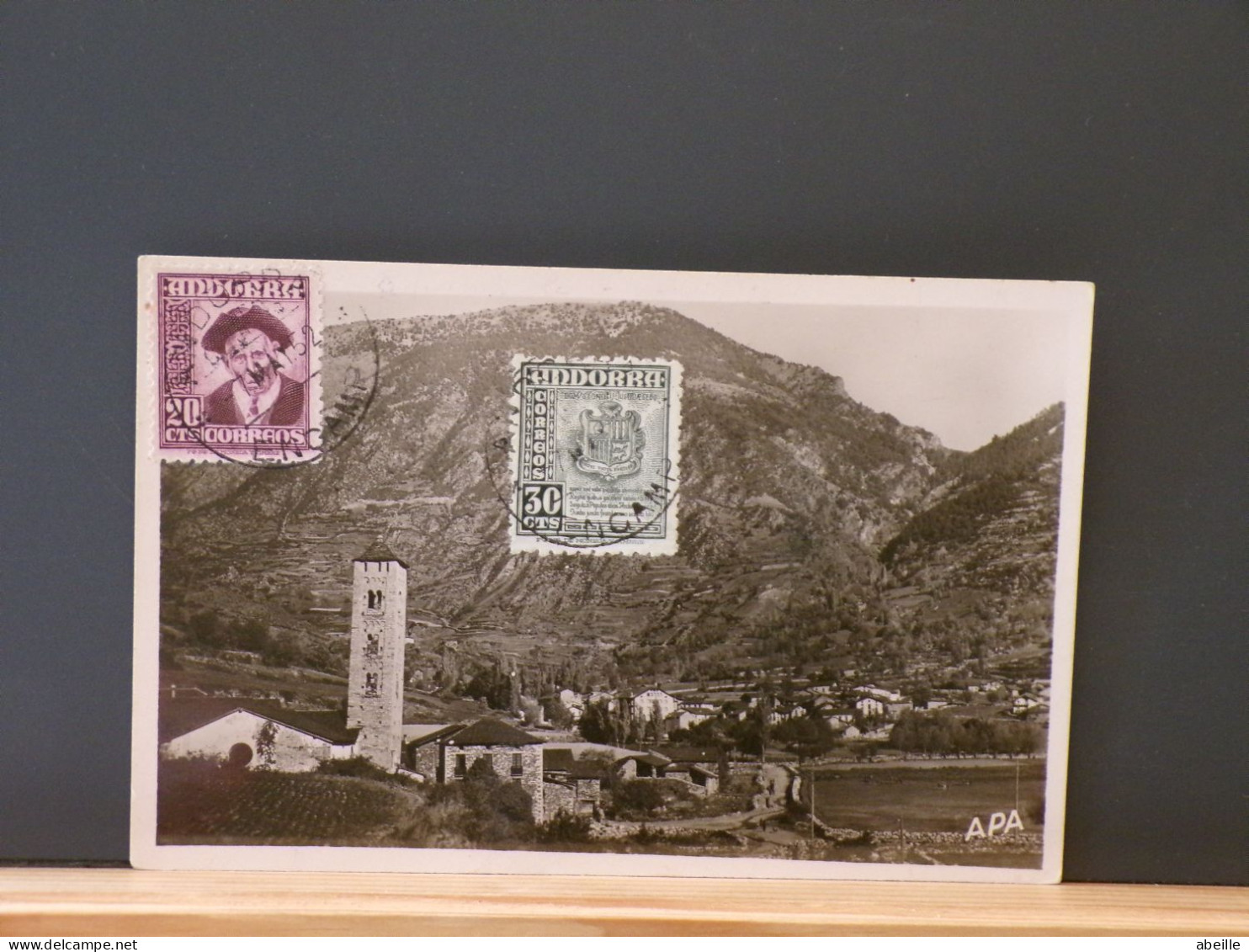 107/095B  CP  ANDORRA  POUR LA BELG. 1952 - Storia Postale