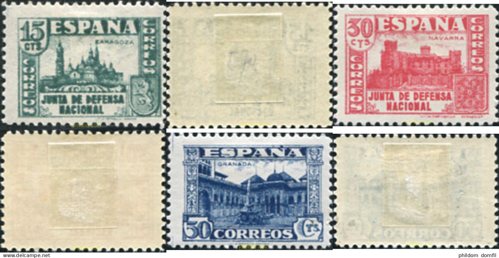 730415 HINGED ESPAÑA 1936 JUNTA DE DEFENSA NACIONAL - Neufs
