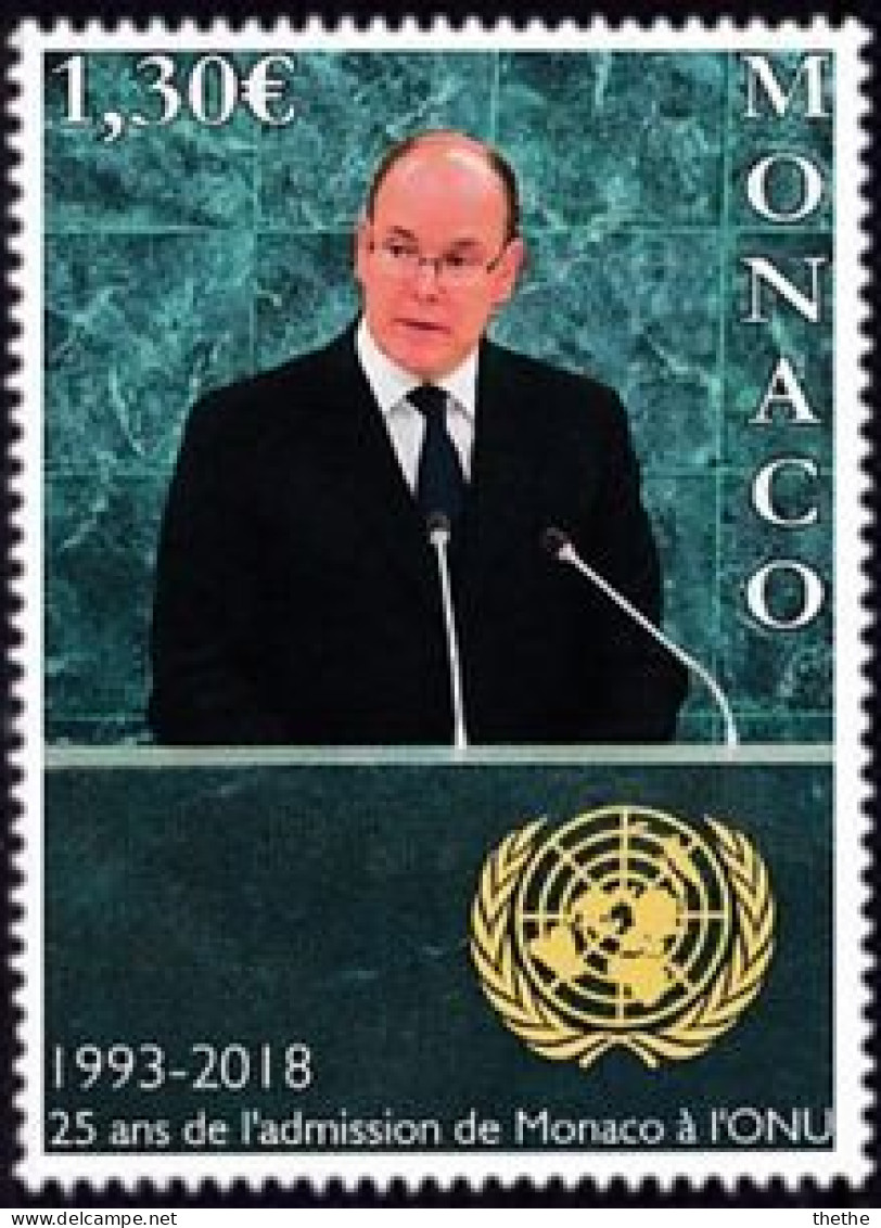 MONACO  - 1993-2018 - 25ans De L'admission De Monaco à L'ONU - Ongebruikt