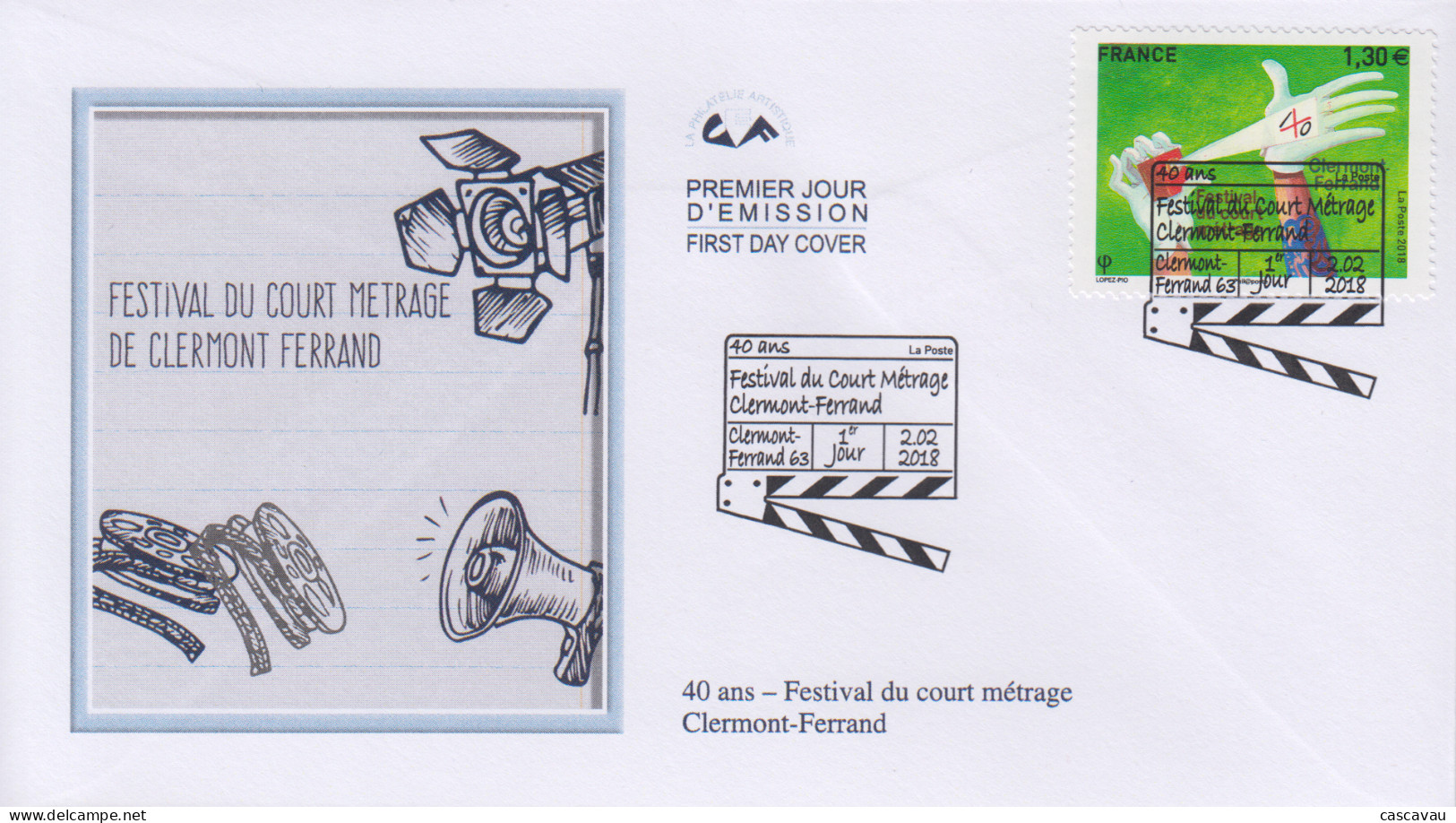 Enveloppe  FDC  1er  Jour    FRANCE    Festival   Du   Court   Métrage    CLERMONT  FERRAND     2018 - 2010-2019