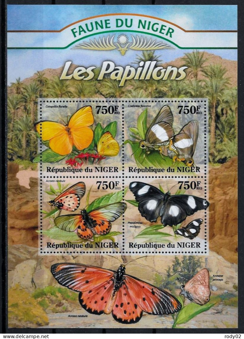 NIGER - PAPILLONS - N° 1712 A 1715 ET BF 134 - NEUF** MNH - Butterflies