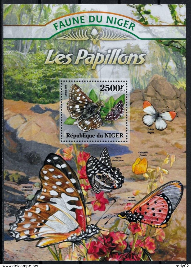 NIGER - PAPILLONS - N° 1712 A 1715 ET BF 134 - NEUF** MNH - Butterflies