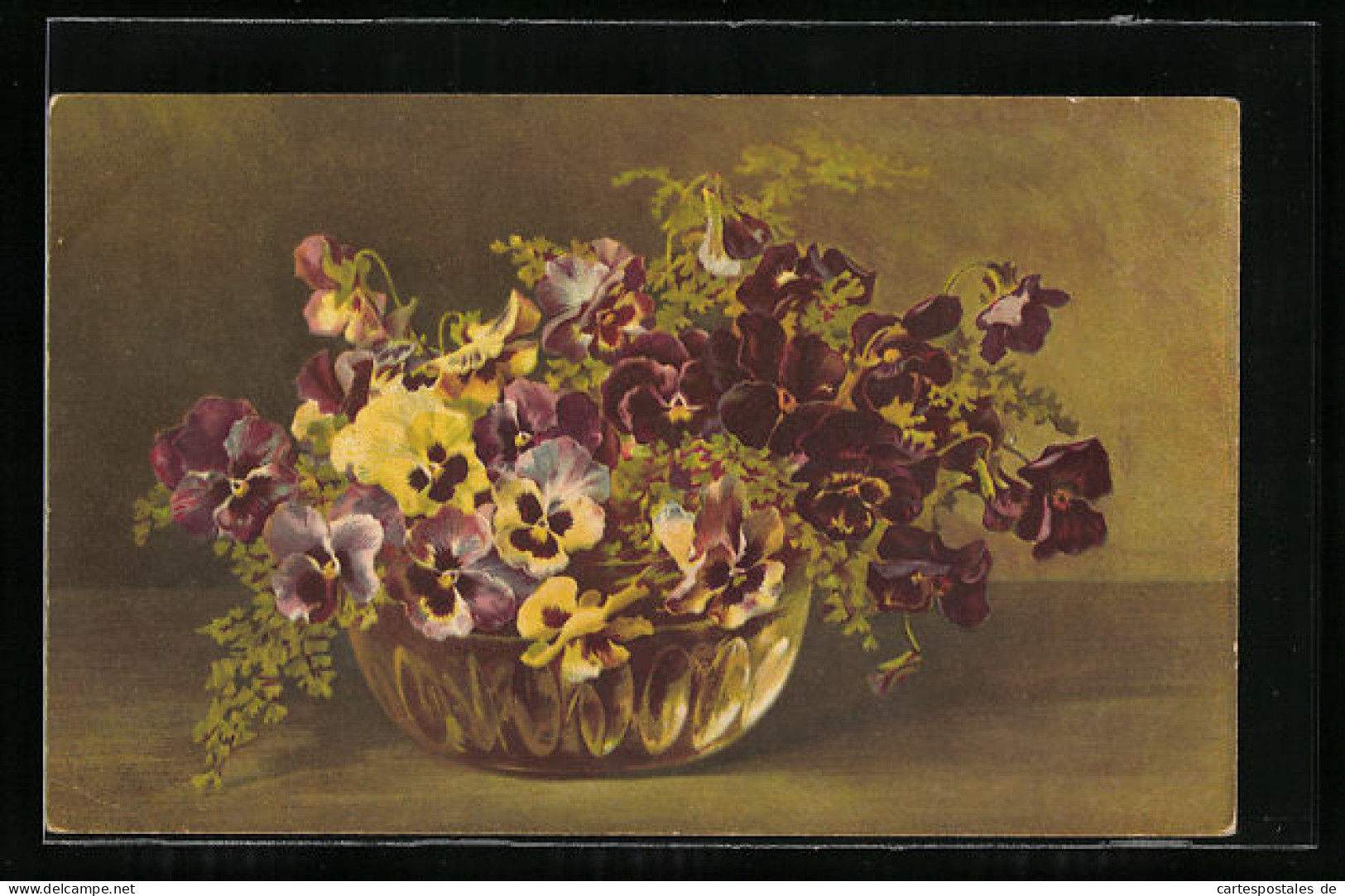 Künstler-AK Wenau-Pastell Nr. 1211: Blumentopf Mit Bunten Stiefmütterchen  - Andere & Zonder Classificatie