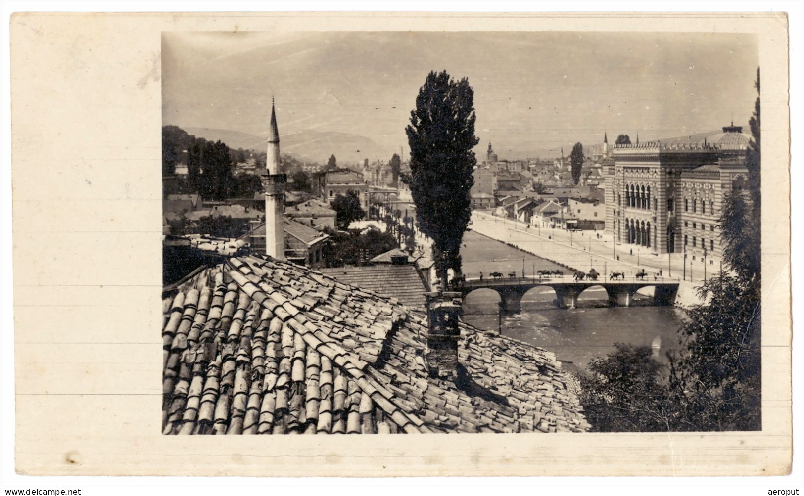 1949 Sarajevo / Bosnia / Postage Due, Stampless 'T' Postcard - Na Teret Primaoca - Real Photo (RPPC) - Bosnia And Herzegovina
