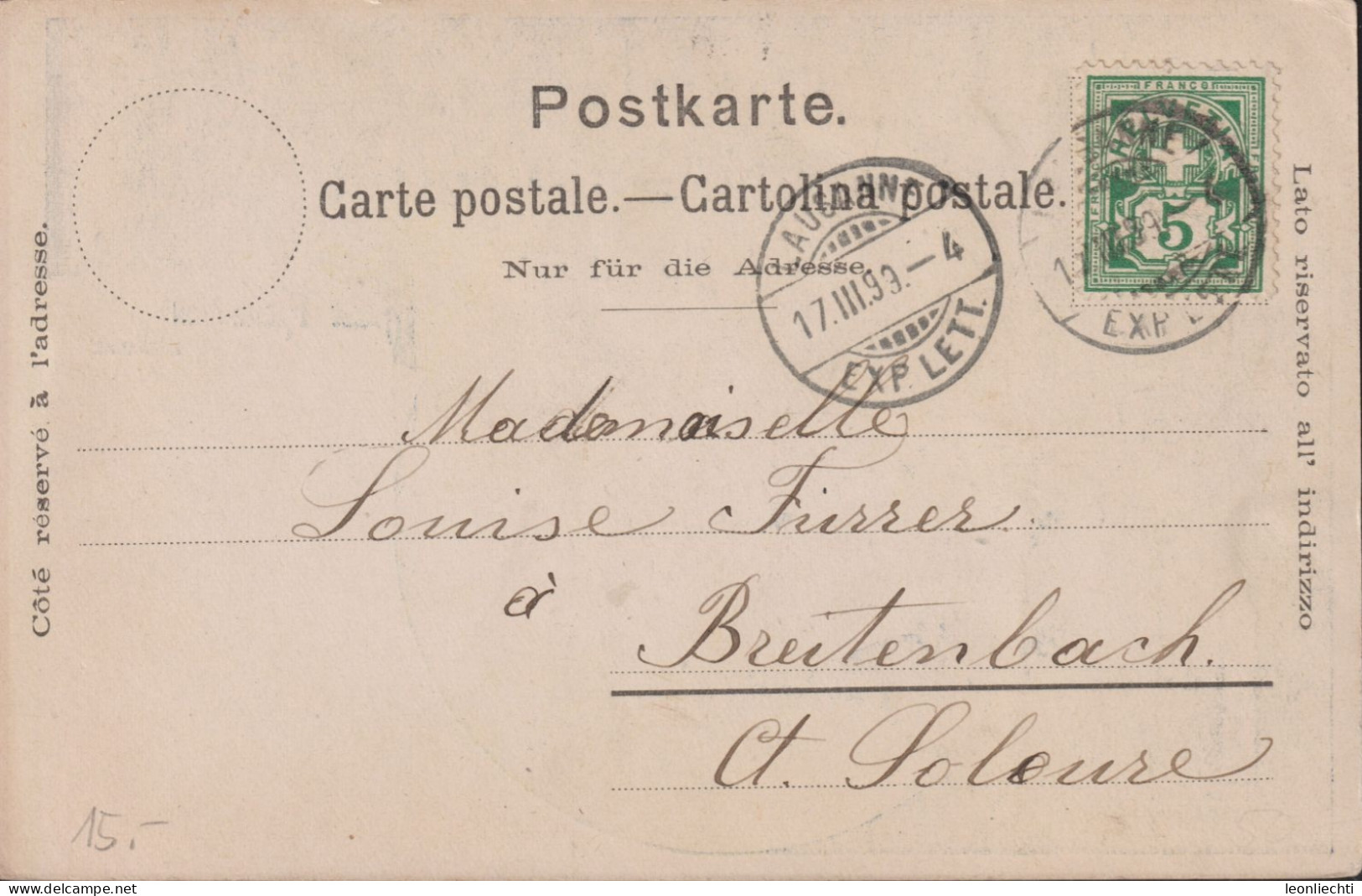 Hôtel RICHE-MONT LAUSANNE ⵙ Lausanne 17.lll.1899, Zum: 65B, Mi: 53Y - Alberghi & Ristoranti