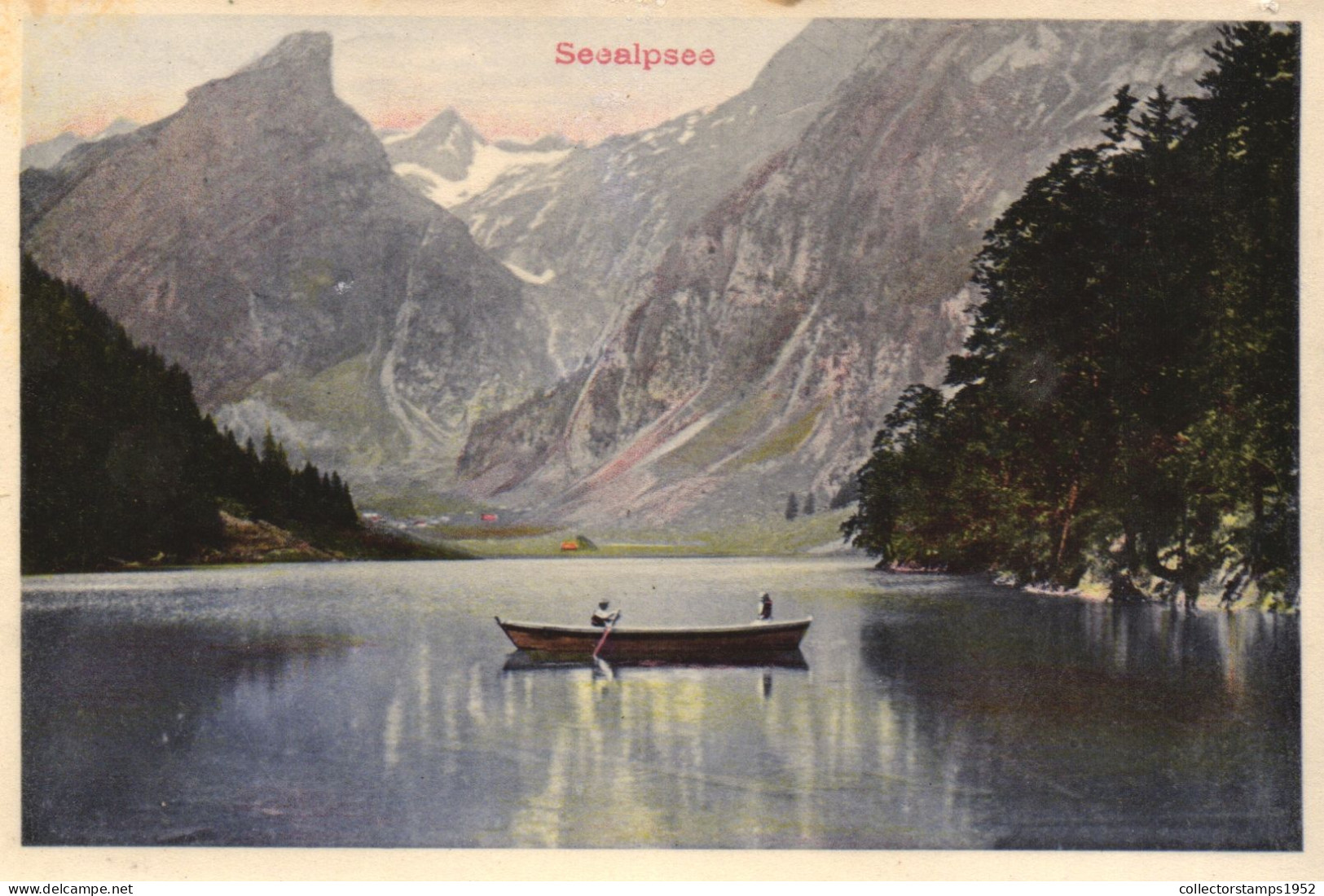 SEEALPSEE, APPENZELL, MOUNTAIN, BOAT, LAKE, SWITZERLAND, POSTCARD - Other & Unclassified