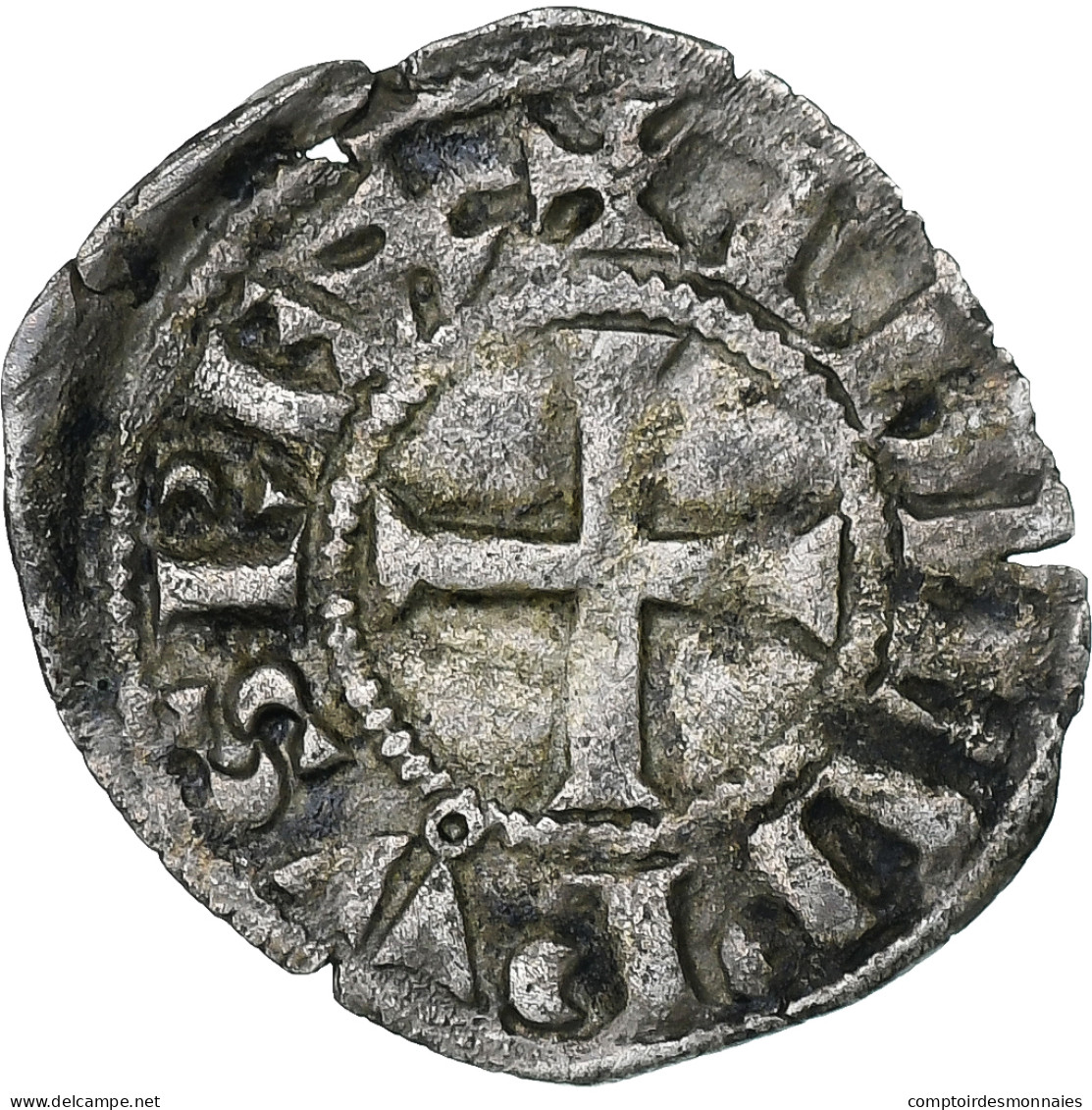 France, Philippe IV Le Bel, Obole Tournois, 1280-1290, Billon, TTB, Duplessy:244 - 1285-1314 Philip IV The Fair