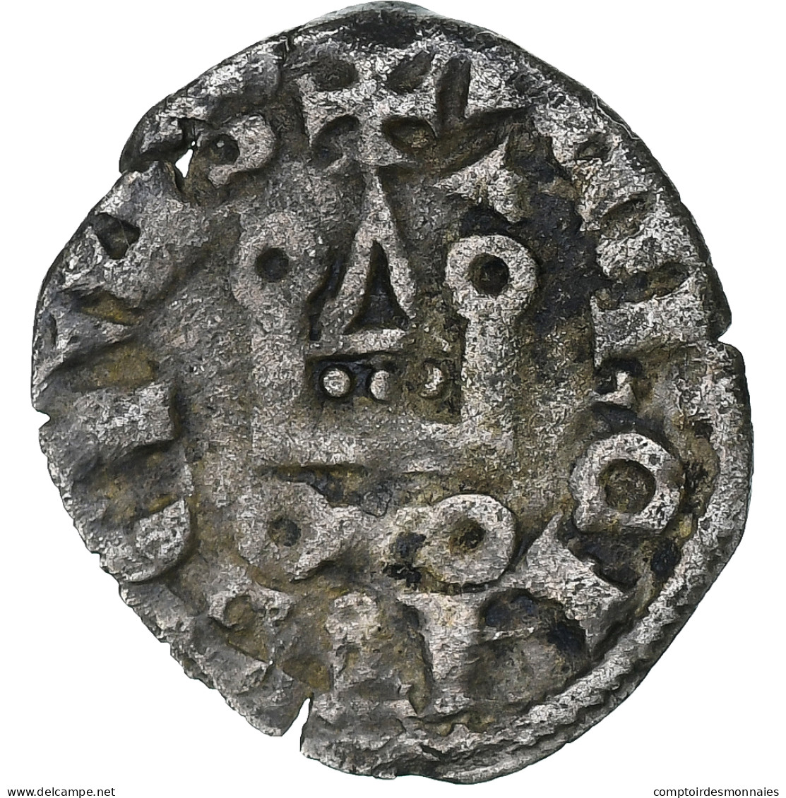 France, Philippe IV Le Bel, Obole Tournois, 1280-1290, Billon, TTB, Duplessy:244 - 1285-1314 Filippo IV Il Bello
