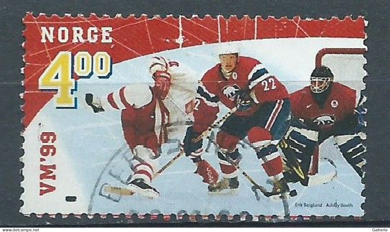 NORVEGE - Obl - 1999 - YT N° 1267 - Championnat Du Monde De Hockey Sur Glace - Gebruikt