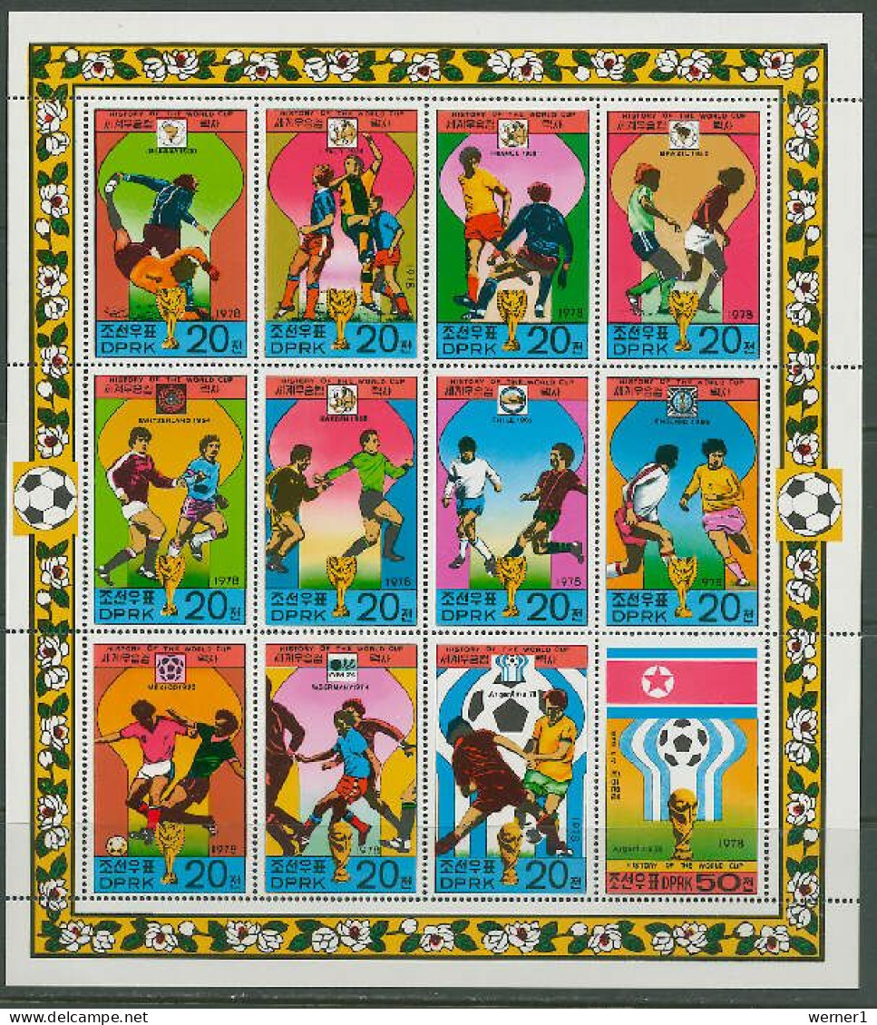 North Korea 1978 Football Soccer World Cup Sheetlet MNH - 1978 – Argentine
