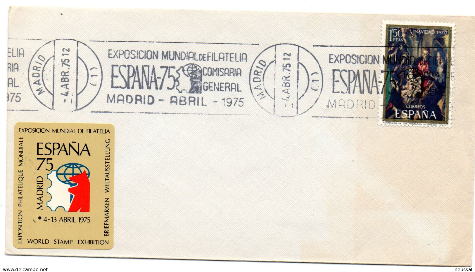 Carta Con Matasellos Commemorativo De  Madrid 1975 - Covers & Documents