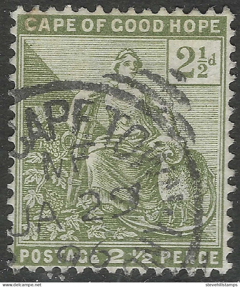 Cape Of Good Hope (CoGH). 1892 Hope. 2½d Used. SG 56. M5025 - Cabo De Buena Esperanza (1853-1904)