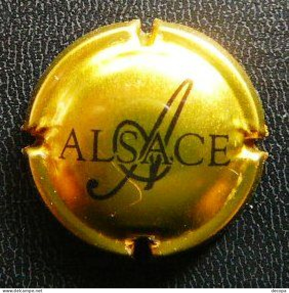 (ds-001)  Capsule  Cremant D'Alsace   Zwart/goud   Noir/or - Schaumwein - Sekt