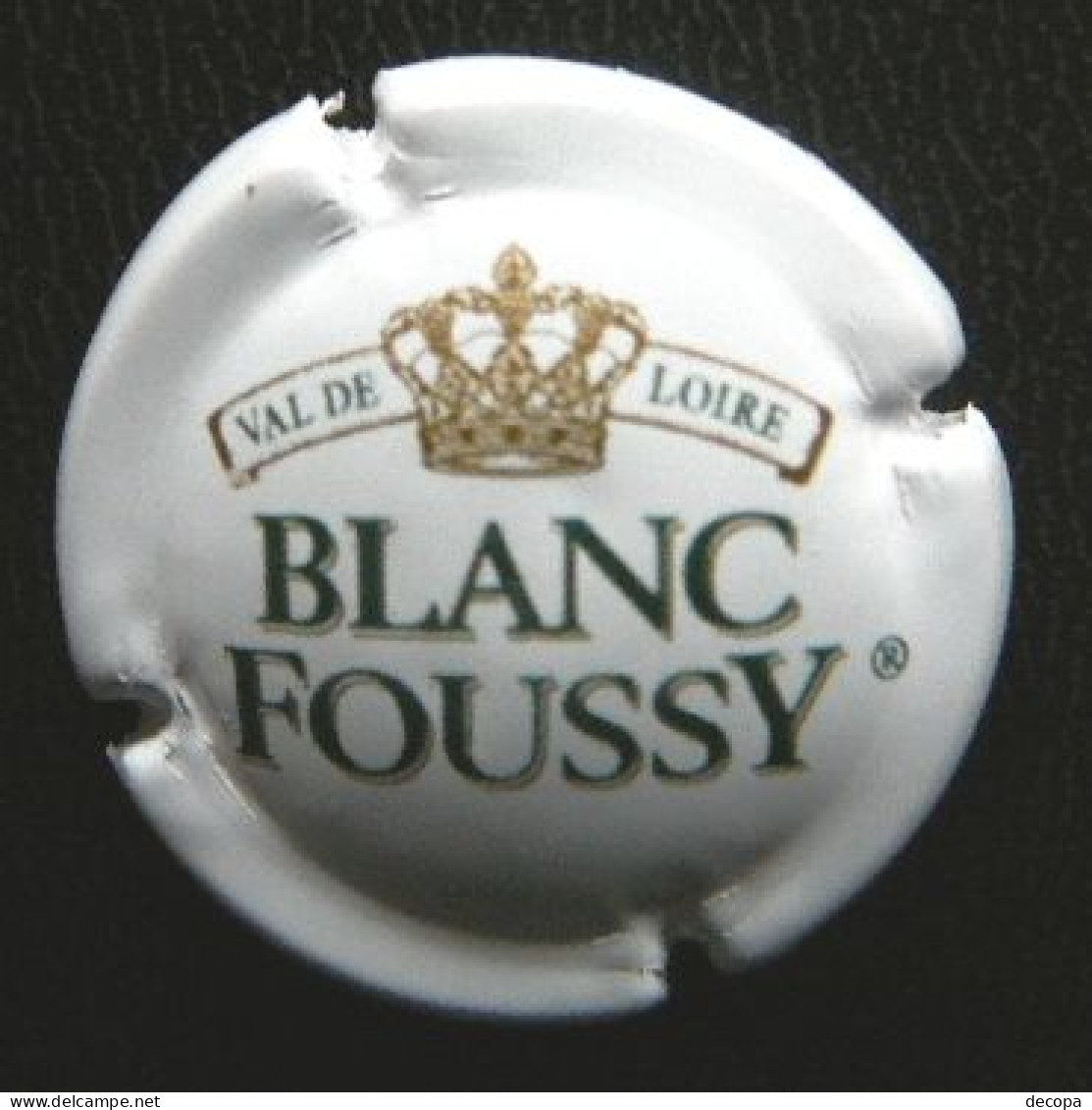 (ds-002) Capsule Val De Loire   Blanc Foussy     Blanc/noir/or       Wit/zwart/goud - Schaumwein - Sekt