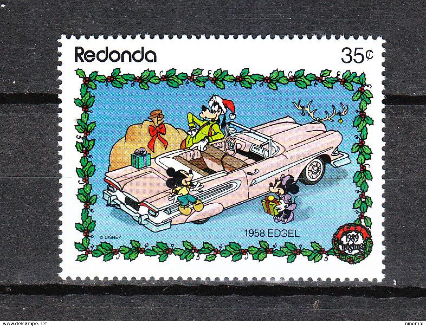 Redonda  - 1988. Pippo Babbo Natale In Auto Edsel Ford. Goofy Santa Claus In A Ford Edsel Car. MNH - Disney
