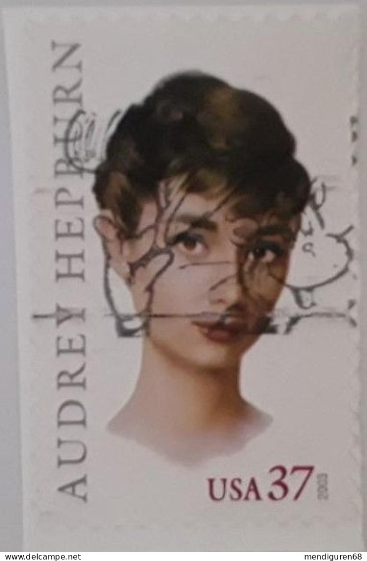 VERINIGTE STAATEN ETATS UNIS USA 2003 AUDREY HEPBURN 37C USED ON PAPER SN 3786 YT 3476 MI 3745 SG 4289 - Gebraucht