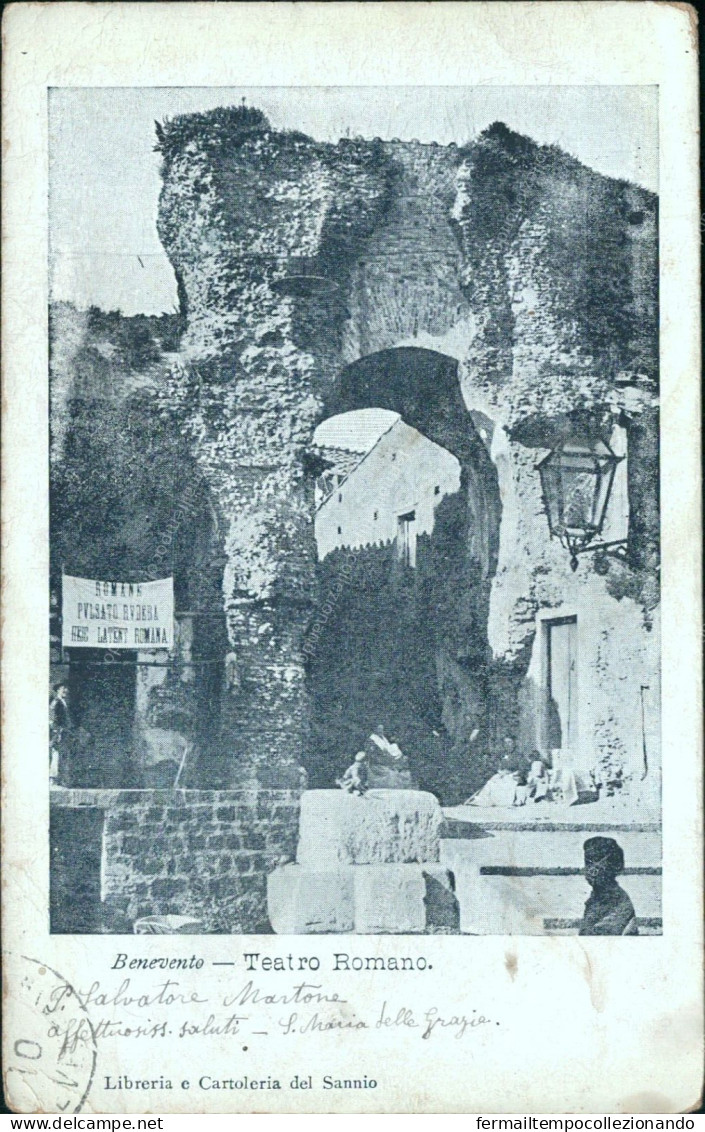 Cs213 Cartolina Benevento Citta' Teatro Romano 1907 - Benevento