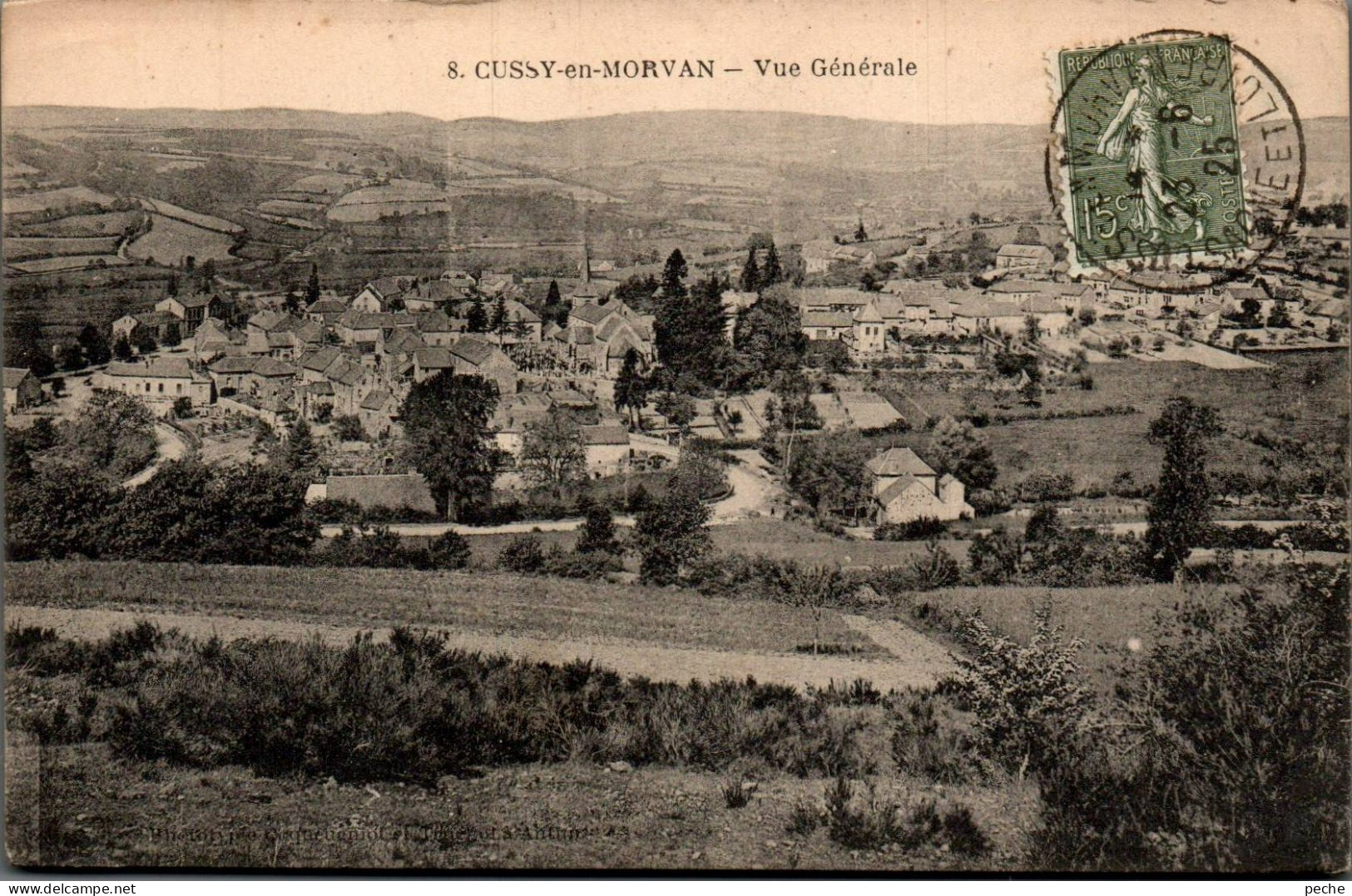 N°2385 W -cpa Cussy En Morvan -vue Générale- - Other & Unclassified