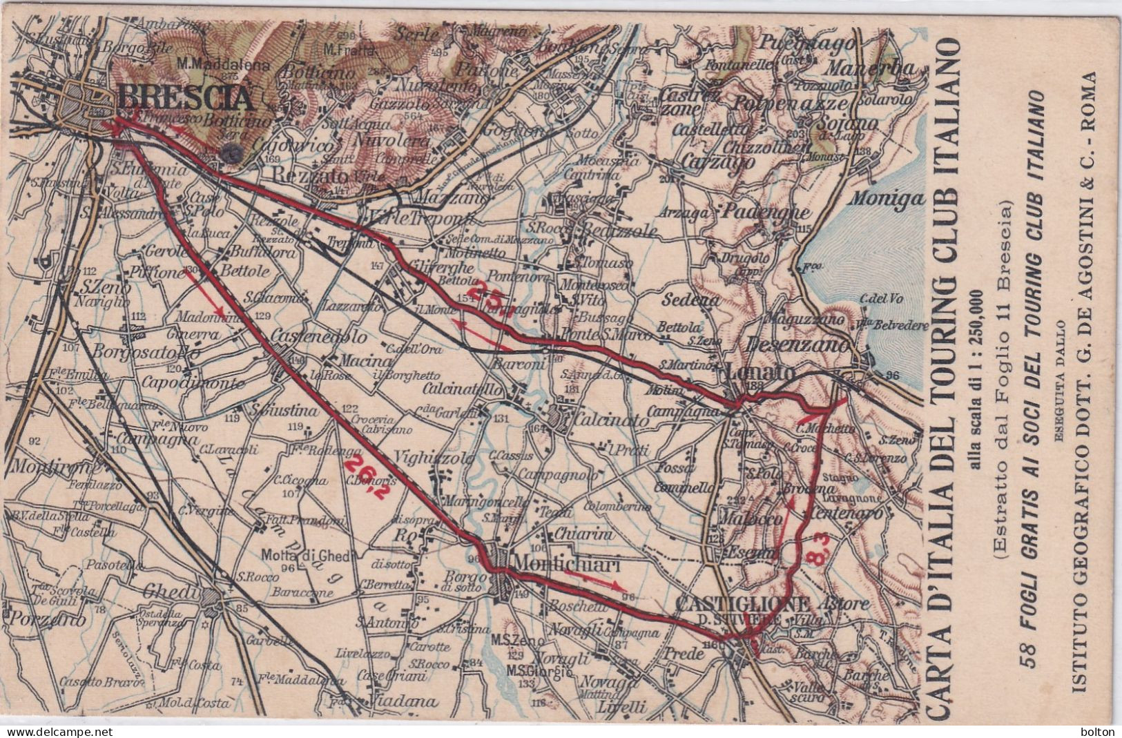 1907 Cartolina Ufficiale Per Per Il Gran Premio DI BRESCIA   Viaggiata 2^ Giorno Di Gare - Auto's