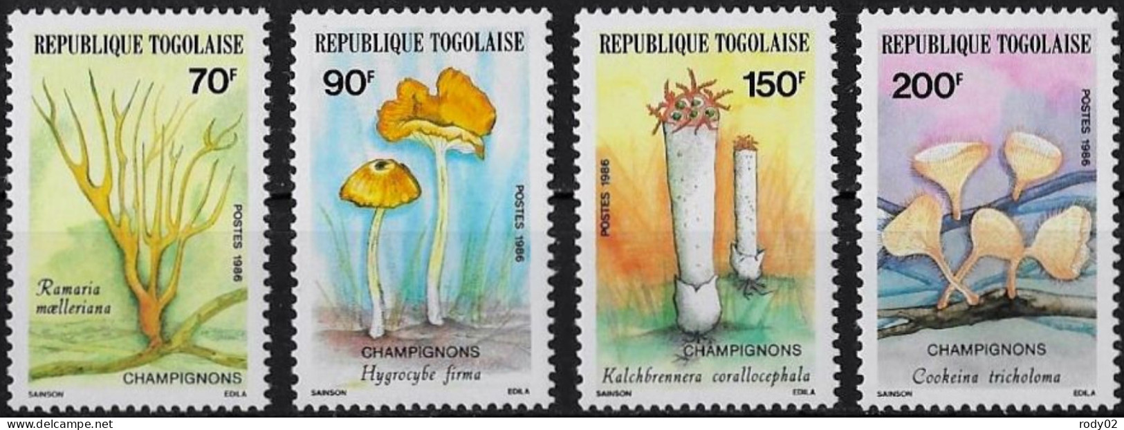 TOGO - CHAMPIGNONS - N° 1196 A 1199 - NEUF** MNH - Mushrooms