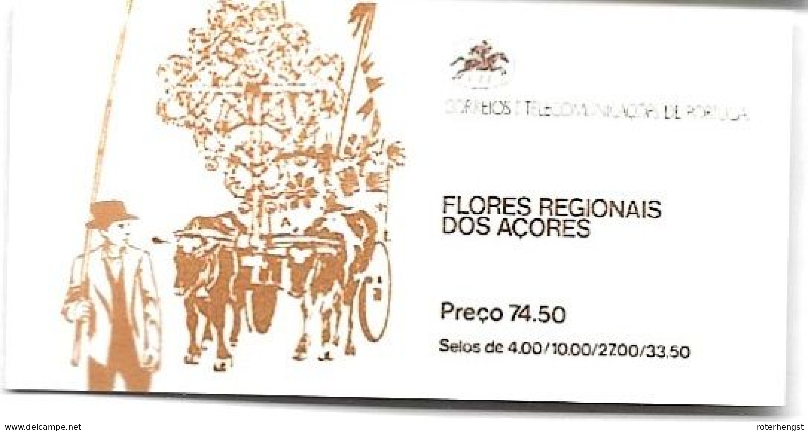 Acores Booklet Mnh ** 1982 10 Euros Flowers - Azores