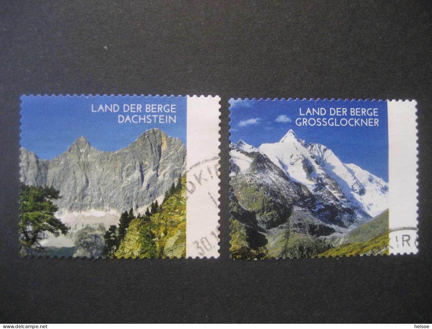 Österreich- 1 Paar Automatenmarke Land Der Berge, Dachstein Und Großglockner Ohne Werteindruck, MiNr. 26,27 Gebraucht - Timbres De Distributeurs [ATM]