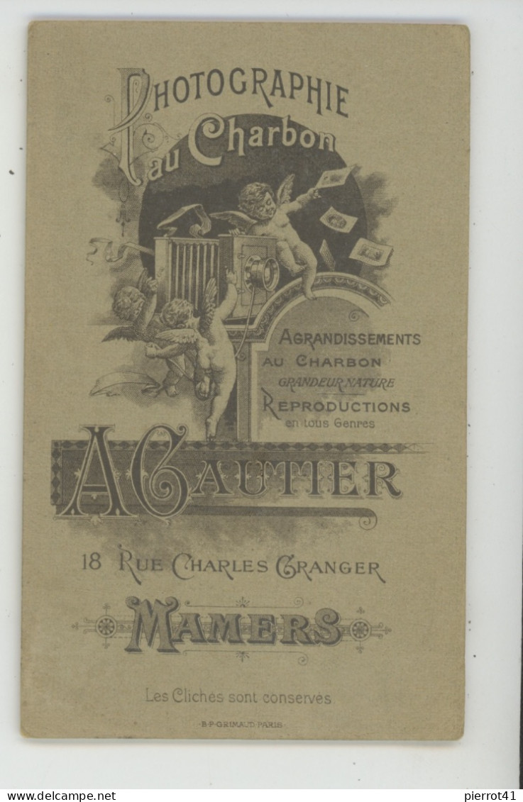 PHOTOS ORIGINALES - CDV Portrait Militaire N°115 Sur Col Uniforme - Photo A. GAUTIER à MAMERS - Anciennes (Av. 1900)