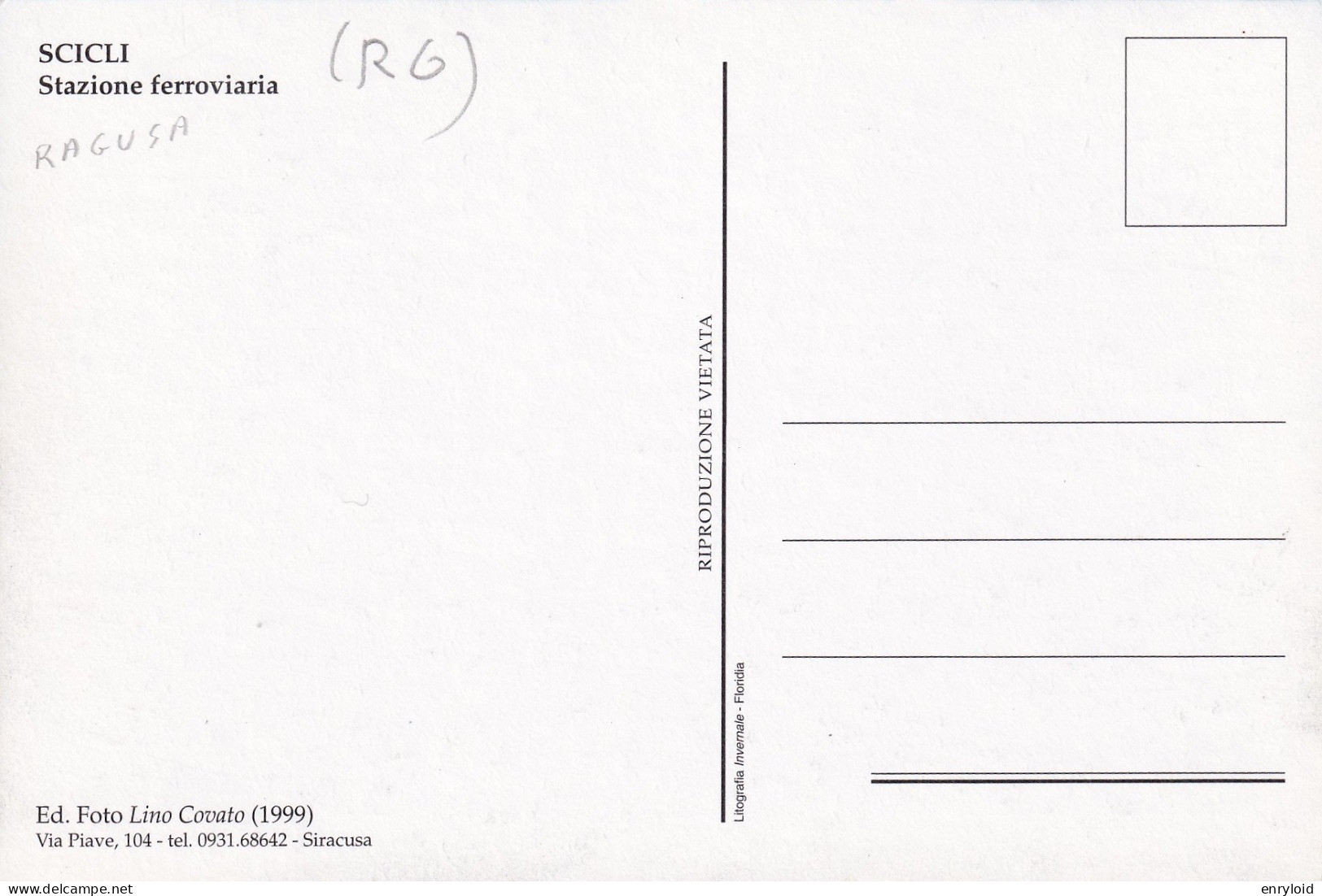 Stazione Ferrovia Scicli Ragusa - Andere & Zonder Classificatie