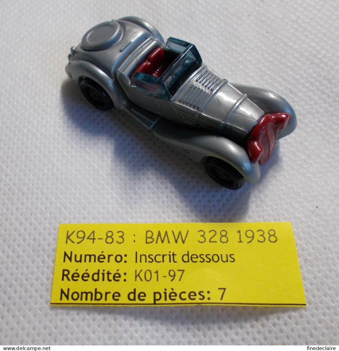 Kinder - Voiture Ancienne - BMW 328 1938 - K94 83 - Sans BPZ - Inzetting